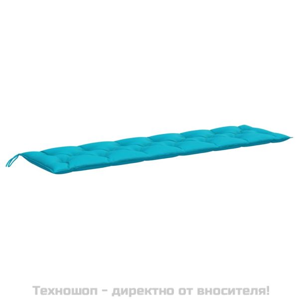 Възглавница за градинска пейка тюркоаз 200x50x7 см текстил