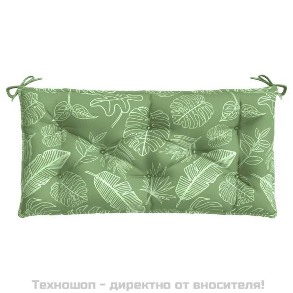 Възглавница за градинска пейка десен на листа 110x50x7 см плат
