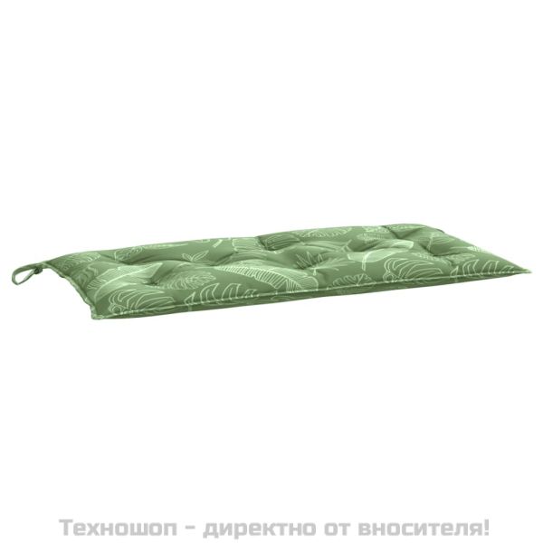 Възглавница за градинска пейка десен на листа 110x50x7 см плат