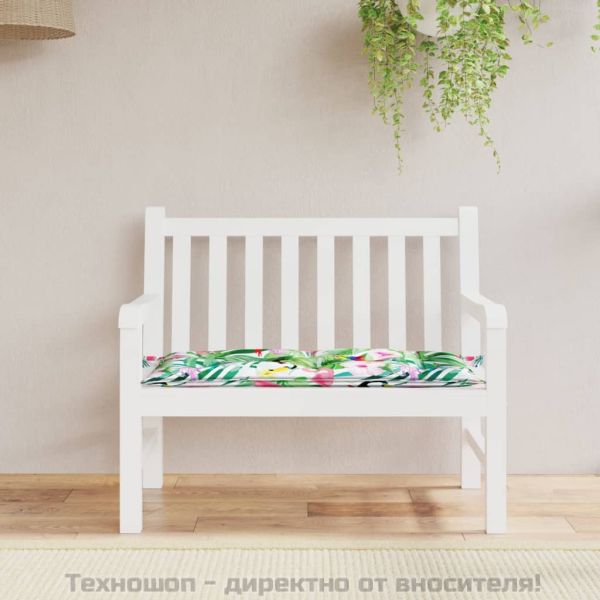Възглавница за градинска пейка многоцветна 110x50x7 см текстил