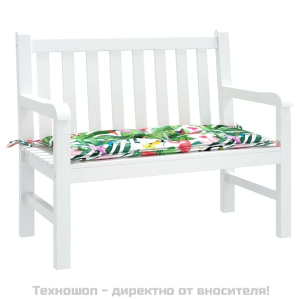 Възглавница за градинска пейка многоцветна 110x50x7 см текстил