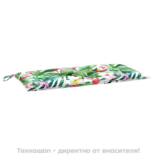 Възглавница за градинска пейка многоцветна 110x50x7 см текстил