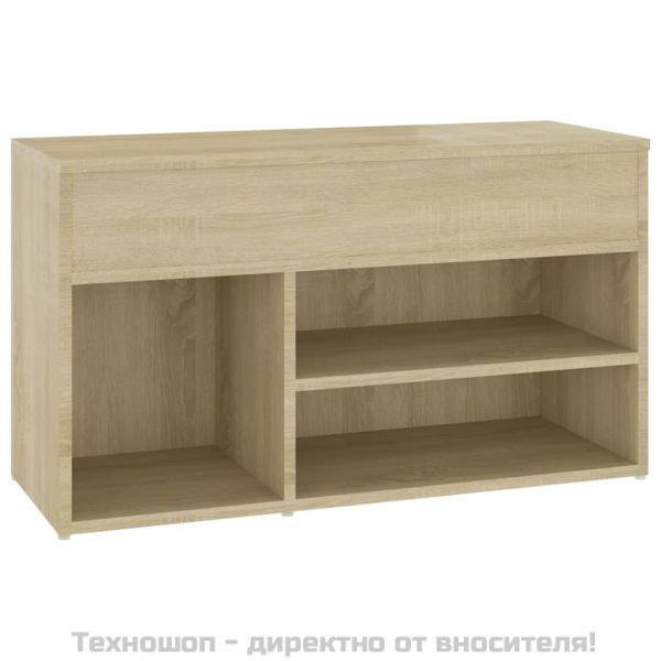 Пейка за обувки, дъб сонома, 80x30x45 см, инженерно дърво