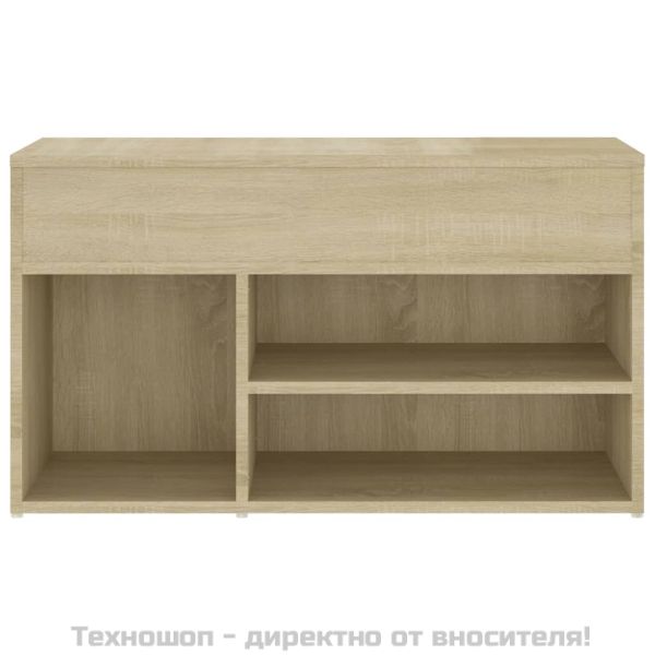 Пейка за обувки, дъб сонома, 80x30x45 см, инженерно дърво