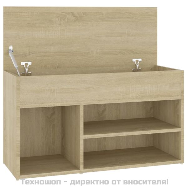 Пейка за обувки, дъб сонома, 80x30x45 см, инженерно дърво