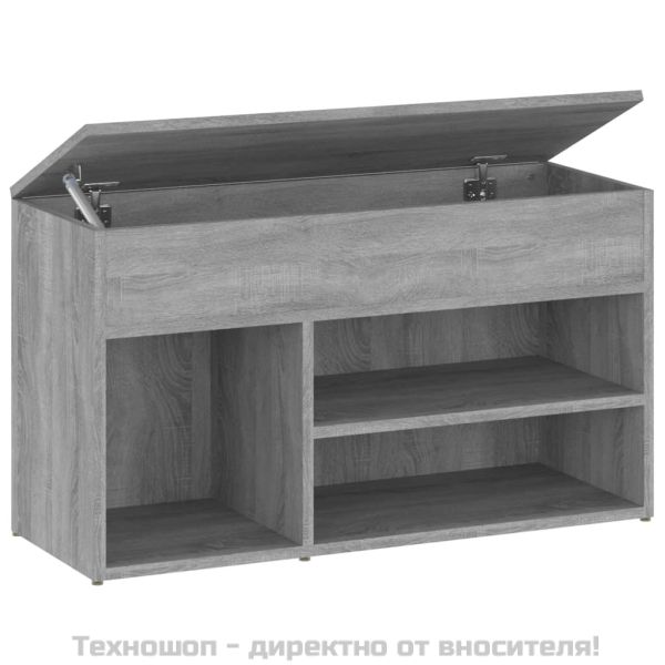 Шкаф за обувки, сив сонома, 80x30x45 см, инженерно дърво