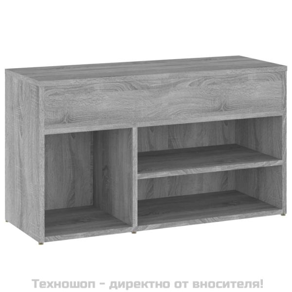 Шкаф за обувки, сив сонома, 80x30x45 см, инженерно дърво