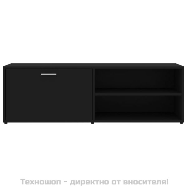 ТВ шкаф, черен, 120x34x37 см, инженерно дърво