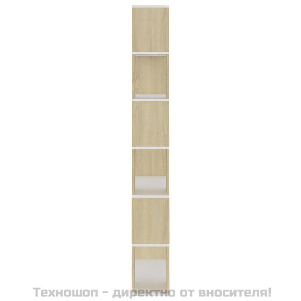 Библиотека, дъб сонома, 80x24x186 см, инженерно дърво