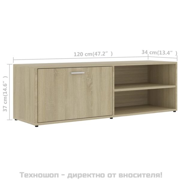 ТВ шкаф, дъб сонома, 120x34x37 см, инженерно дърво