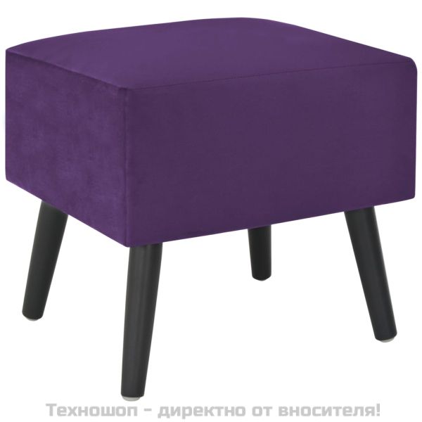 Нощни шкафчета, 2 бр, тъмнолилави, 40x35x40 см, кадифе