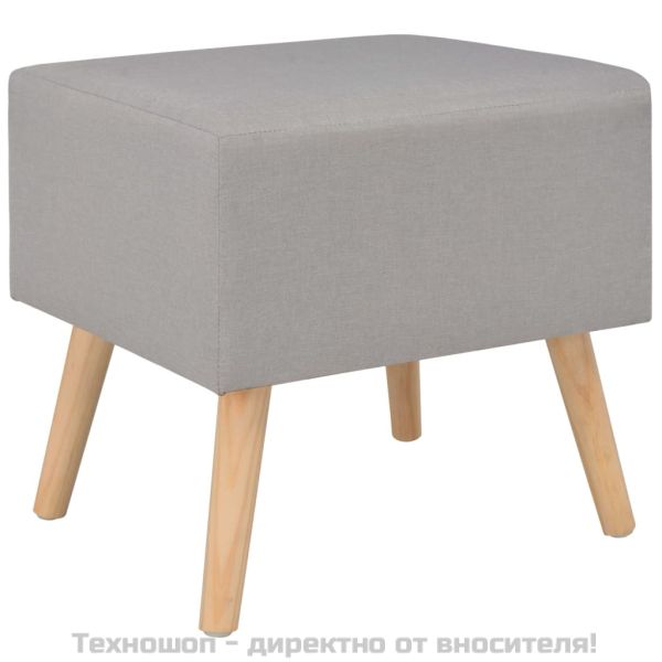 Нощно шкафче, сиво, 40x35x40 см, плат