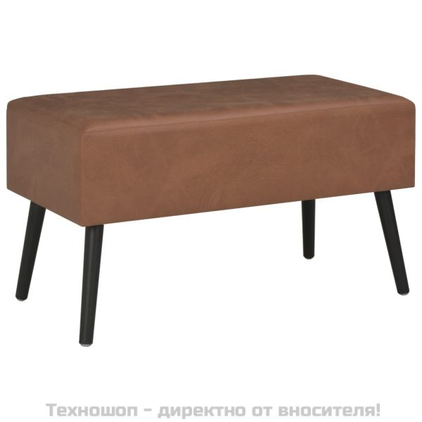 Пейка с чекмеджета, 80 см, тъмнокафява, изкуствена кожа