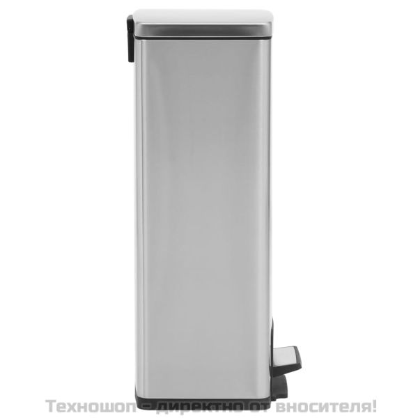 Кош за боклук с педал без пръстови отпечатъци 30 л сребро инокс