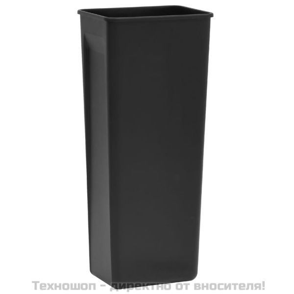 Кош за боклук с педал без пръстови отпечатъци 30 л черен инокс