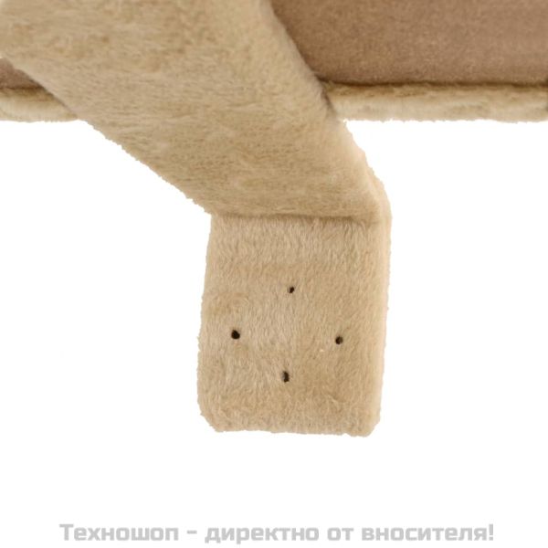 Котешко дърво със сизален стълб, стенен монтаж, 194 см, бежово