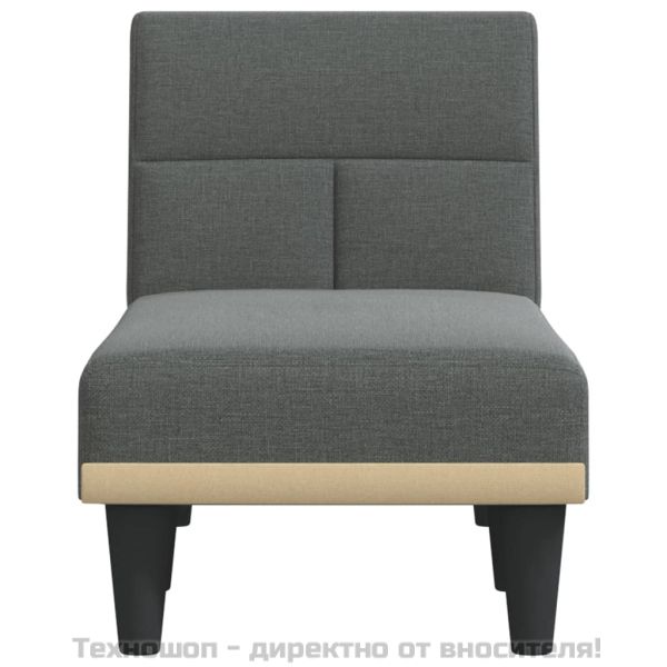 Кушетка, тъмносива, текстил