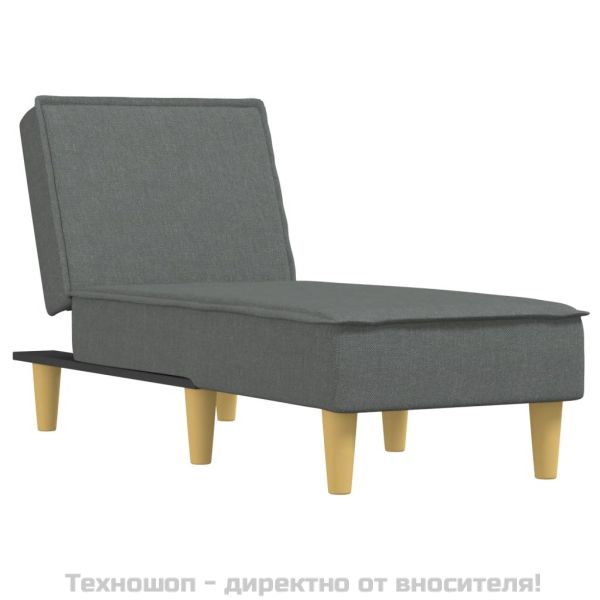 Кушетка, тъмносива, текстил