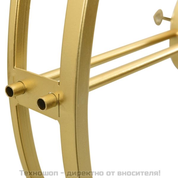 Стенен часовник, златист, 52 см, желязо