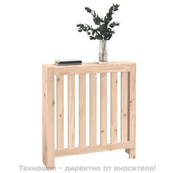 Параван за радиатор 79,5x19x84 см борово дърво масив