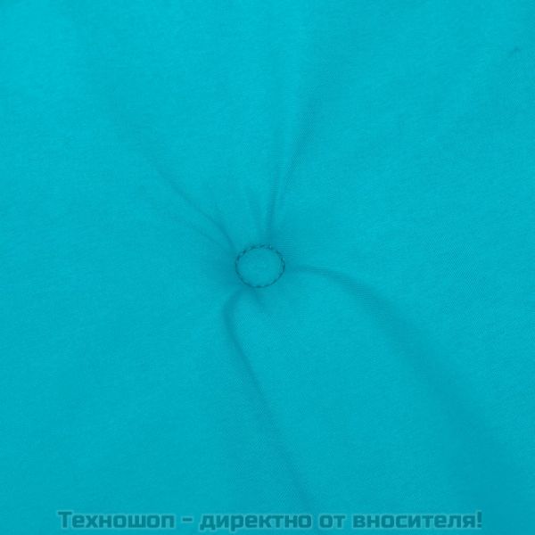 Възглавници за столове с висока облегалка 4 бр тюркоаз текстил