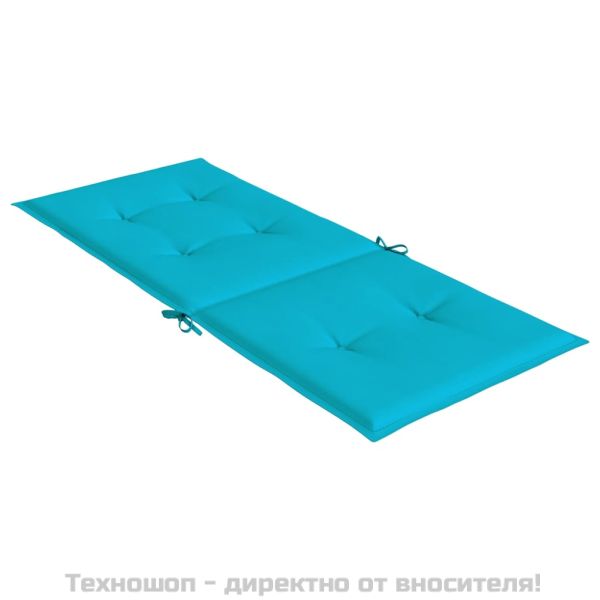 Възглавници за столове с висока облегалка 2 бр тюркоаз текстил