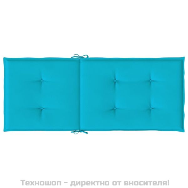 Възглавници за столове с висока облегалка 2 бр тюркоаз текстил