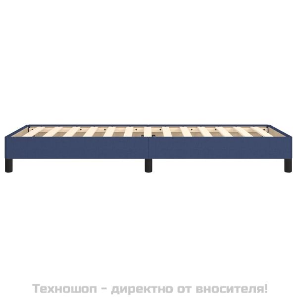 Рамка за легло без матрак, Синьо, 90x190 см, плат