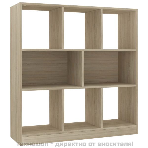 Библиотека, дъб сонома, 97,5x29,5x100 см, инженерно дърво