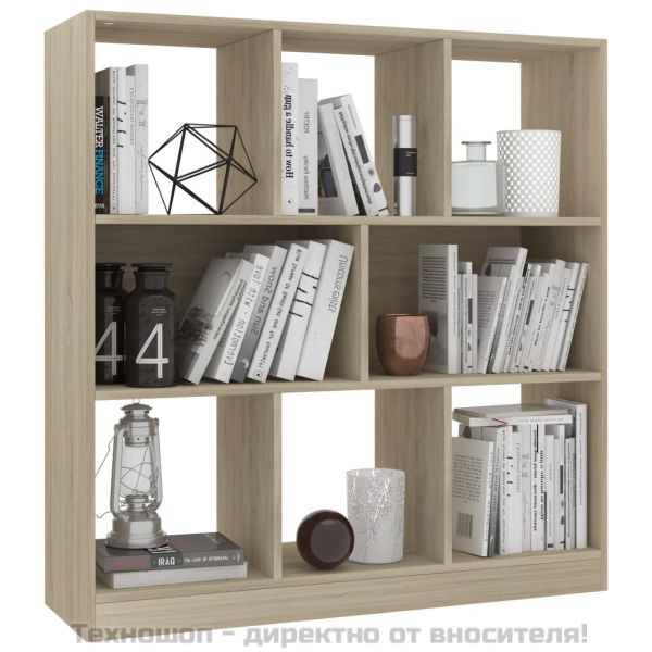 Библиотека, дъб сонома, 97,5x29,5x100 см, инженерно дърво