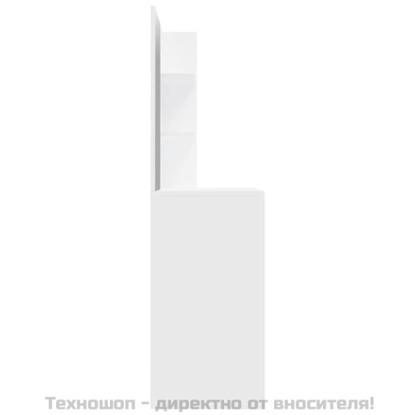Тоалетка с огледало, бяла, 74,5x40x141 см
