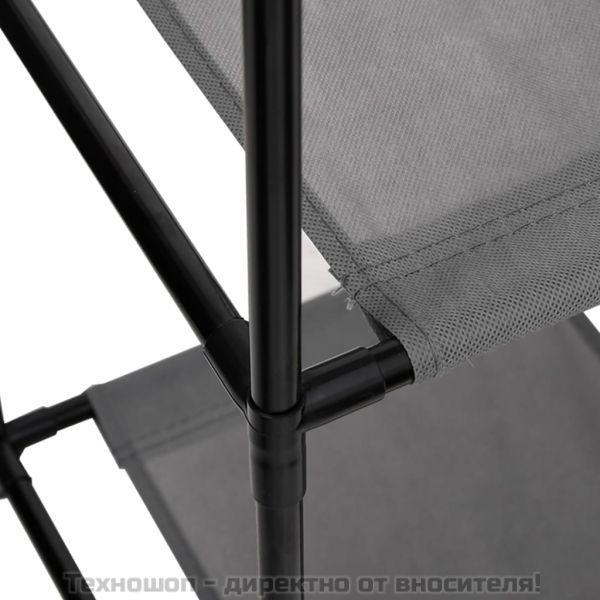 Шкаф за съхранение 3 чекмеджета плат сив 34x34x101 см стомана