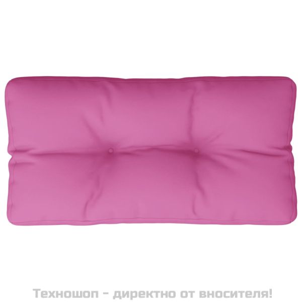 Палетна възглавница, розова, 80x40x12 см, текстил