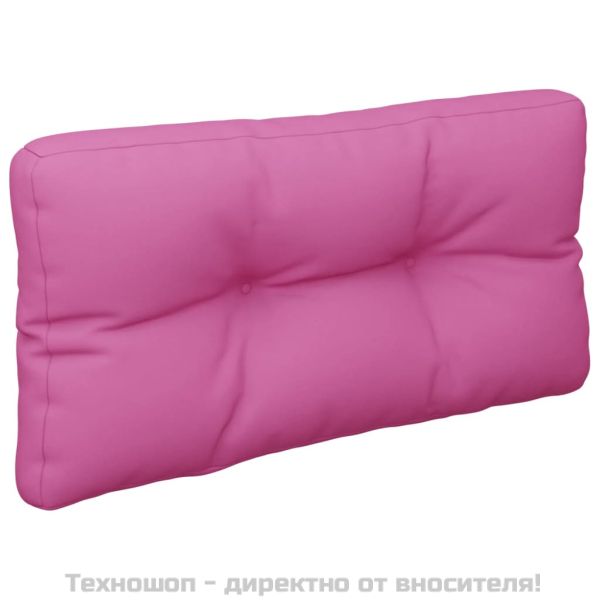Палетна възглавница, розова, 80x40x12 см, текстил
