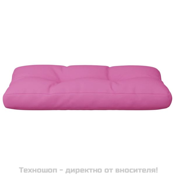 Палетна възглавница, розова, 80x40x12 см, текстил