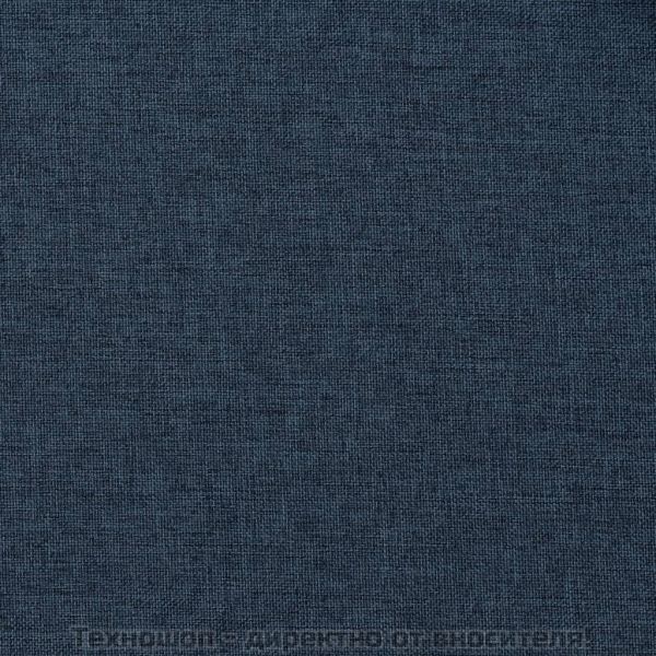 Затъмняващи завеси с куки имитация лен 2 бр сини 140x175 см