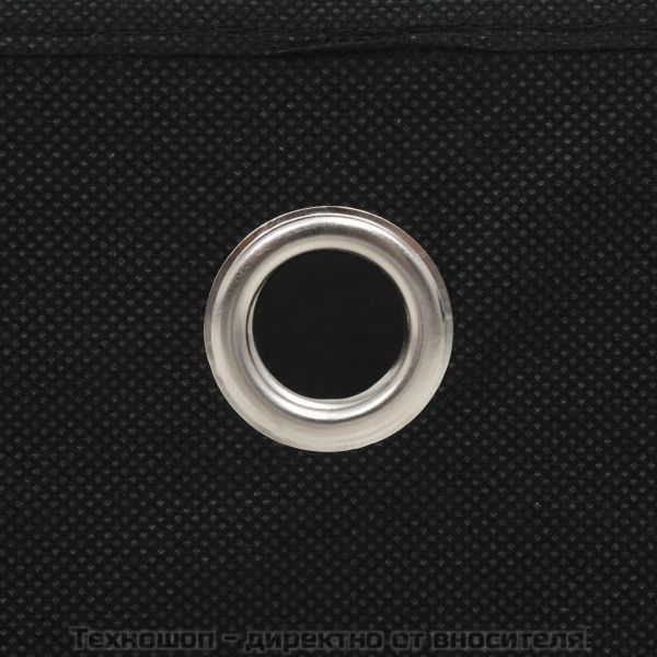 Кутии за съхранение, 10 бр, нетъкан текстил, 28x28x28 см, черни