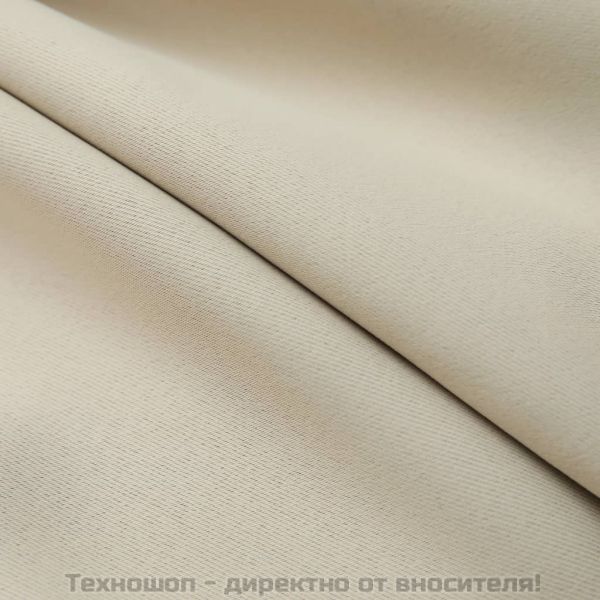 Затъмняващи завеси с куки, 2 бр, бежови, 140x225 см