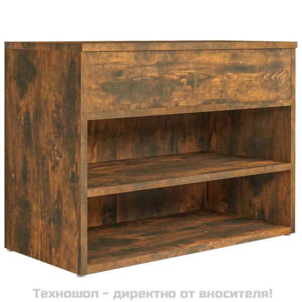 Пейка за обувки, опушен дъб, 60x30x45 см, инженерно дърво