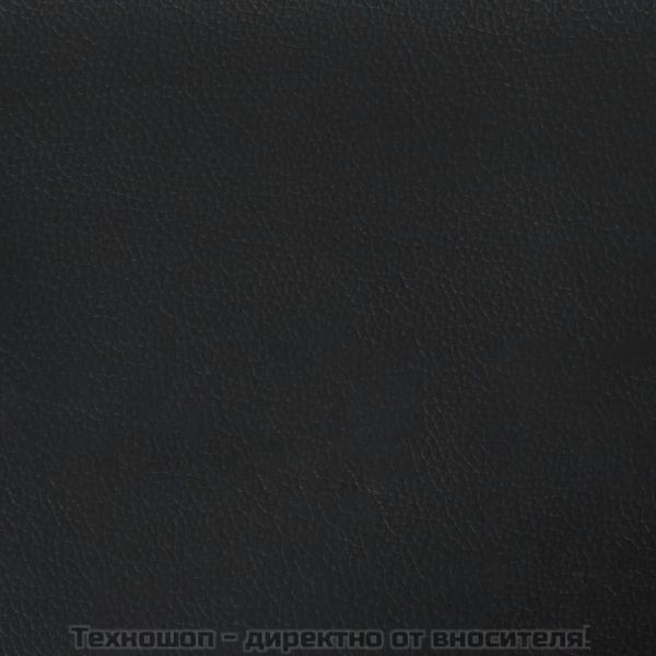 Рамка за легло с пружини черна 90x190 см изкуствена кожа