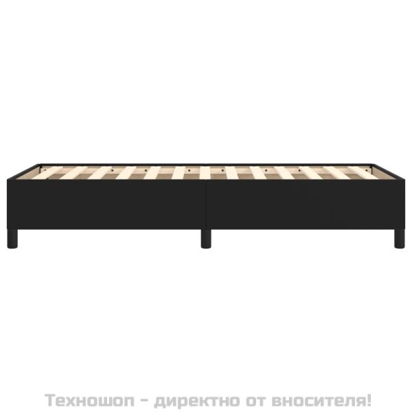 Pамка за легло черна 90x190 см изкуствена кожа