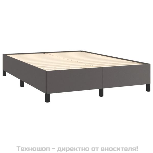 Pамка за легло сива 140x190 см изкуствена кожа