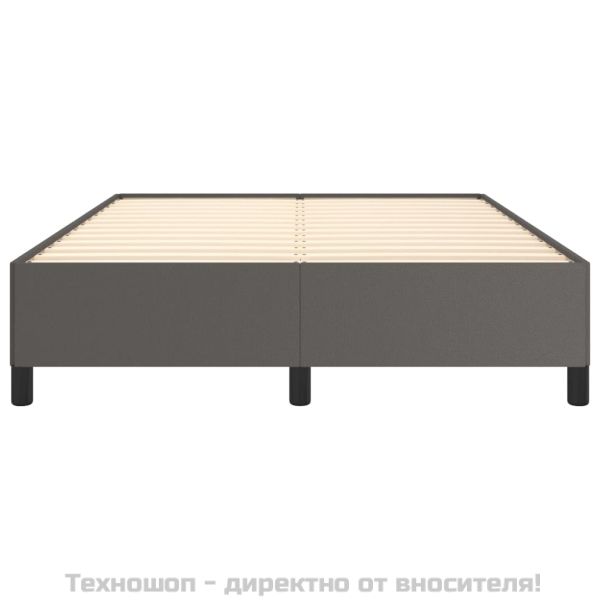 Pамка за легло сива 140x190 см изкуствена кожа