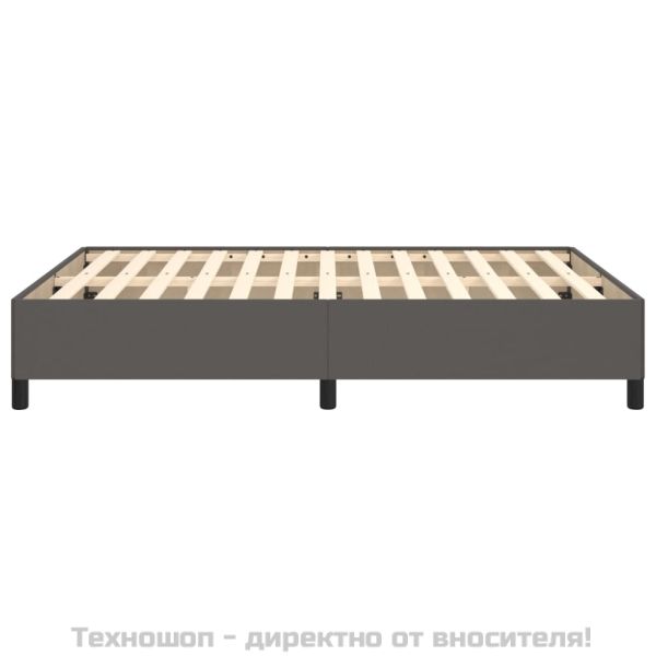 Pамка за легло сива 140x190 см изкуствена кожа