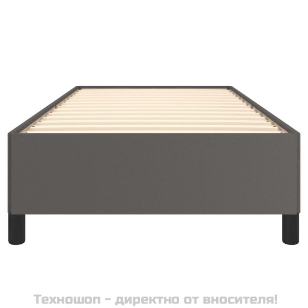 Рамка за легло сива 90x190 см изкуствена кожа
