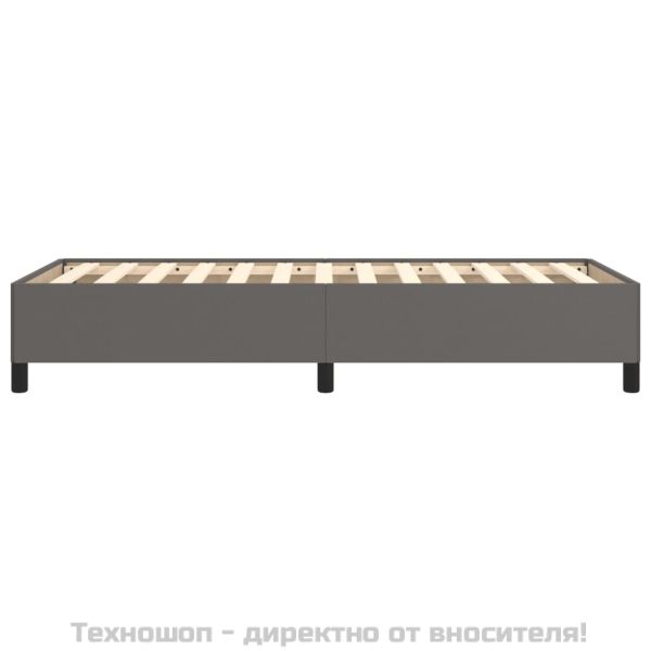 Рамка за легло сива 90x190 см изкуствена кожа
