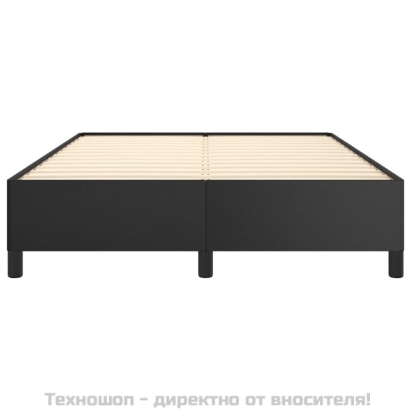 Pамка за легло черна 140x200 см изкуствена кожа