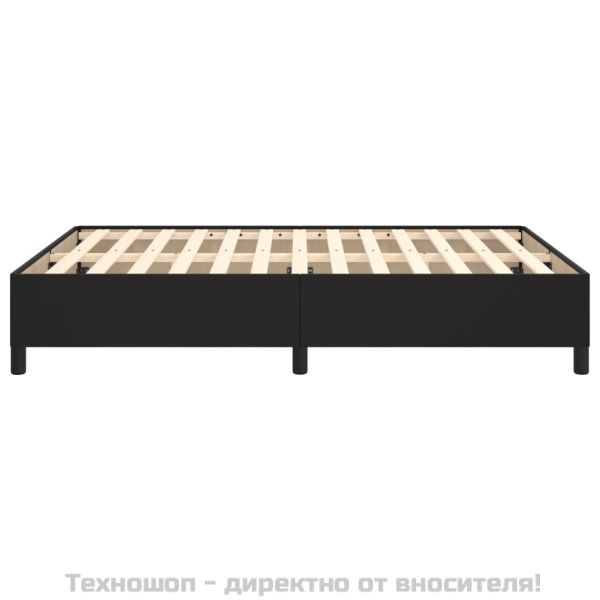 Pамка за легло черна 140x200 см изкуствена кожа