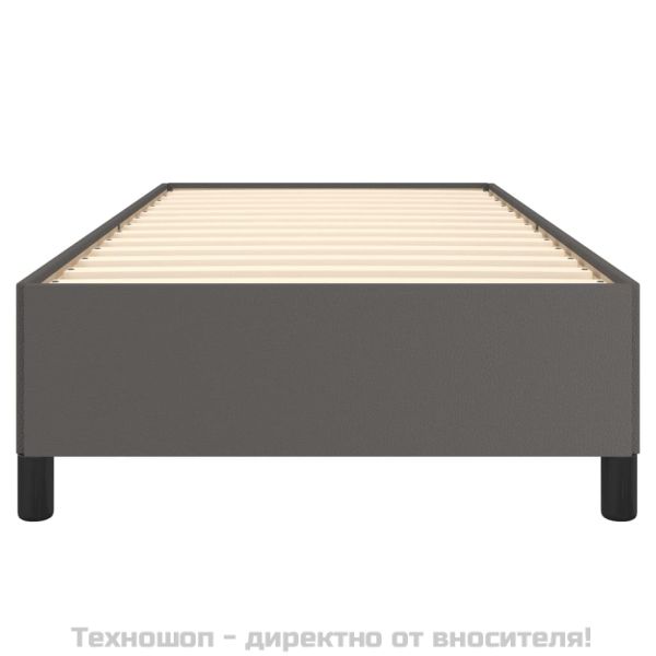 Pамка за легло сива 90x200 см изкуствена кожа