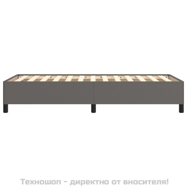 Pамка за легло сива 90x200 см изкуствена кожа